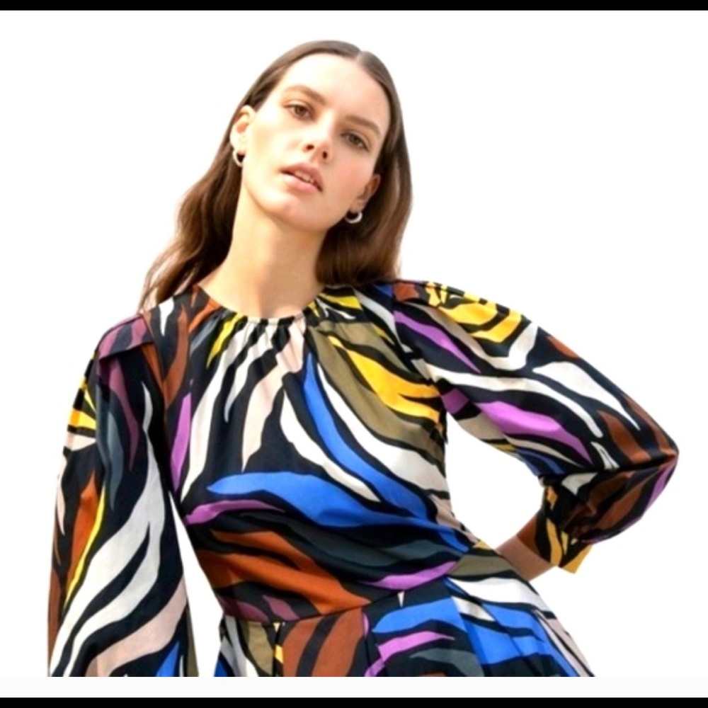 Neon Animal Print Dress w/Pockets